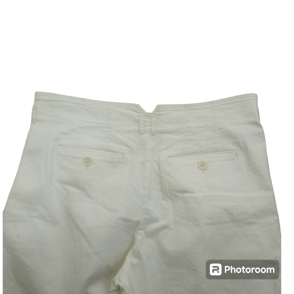 Maeve by Anthropologie Ivory High-Rise Wide-Leg Pleated Pants Size 12 - Picture 9 of 15